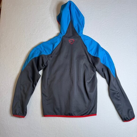 NIKE Therma-Fit Full Zipper Jacket Hoodie Size S Teal Orange #1416-6 - Picture 10 of 10